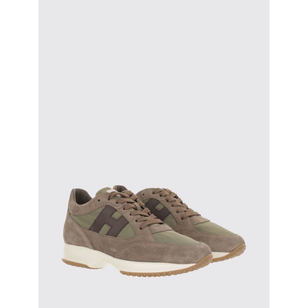 Hogan Men H580 Suede And Mesh Sneakers Hogan With Side H Logo